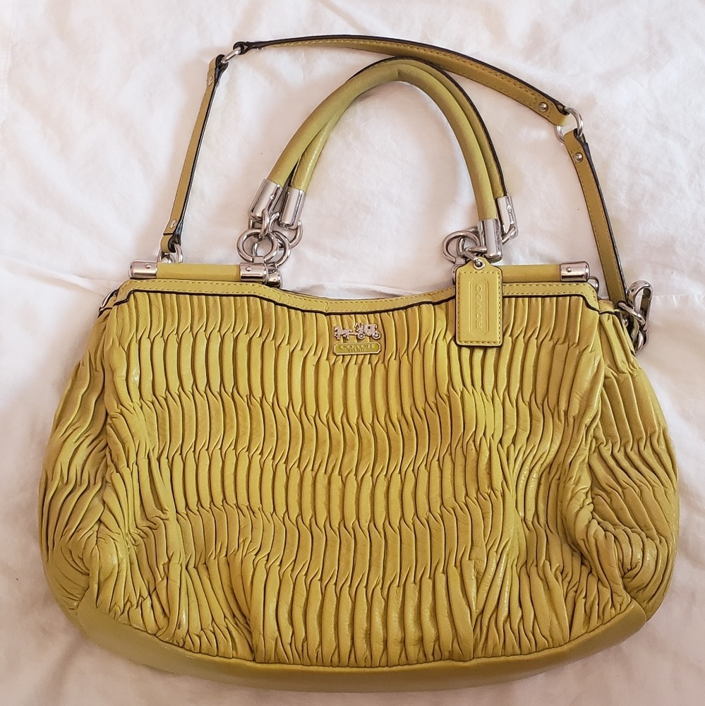 Coach gathered leather bag